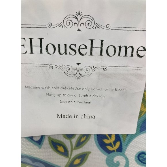 E House Home Blue Paisley Umbrella Tablecloth - 60" Round ~ NEW - Picture 6 of 7